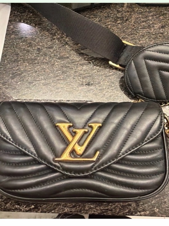 Louis Vuitton Handbags - Authentic LV Black Quilted Leather Crossbody Bag with Coin Pouch - Receipts